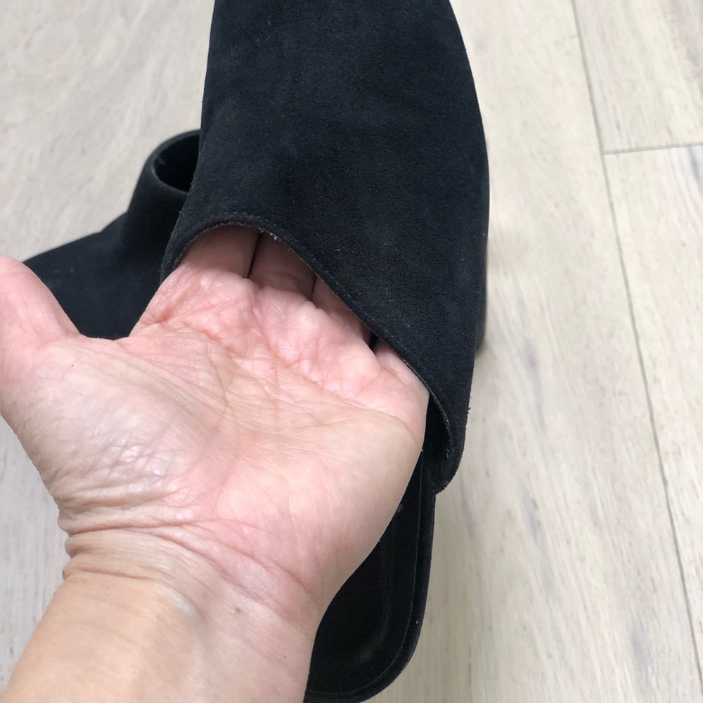 Clergerie platform clogs. Suede
